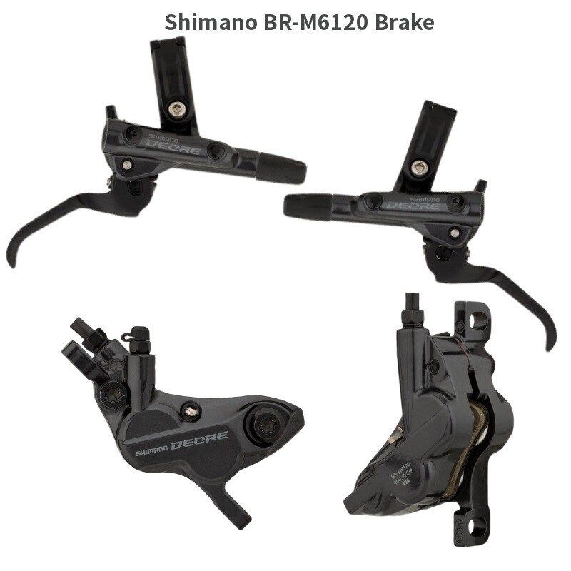 Shimano Deore BL-M6100 BR-M6120 4 Piston Hydraulic Disc BrakeSet Resin Pad
