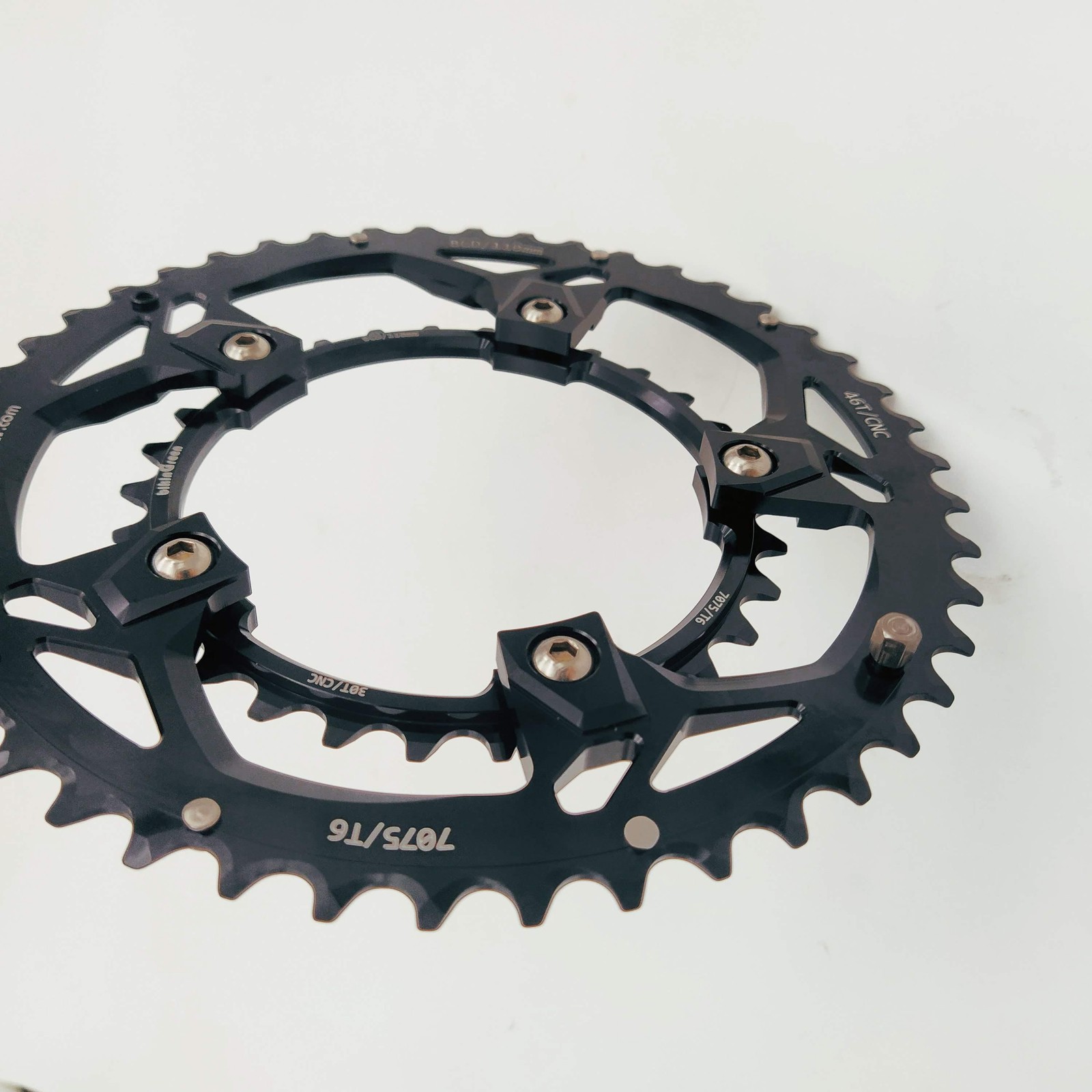 bikinGreen CNC 46/30T BCD 110 For Non Hidden & Hidden 5 Bolts 9-12 SPD Chainring