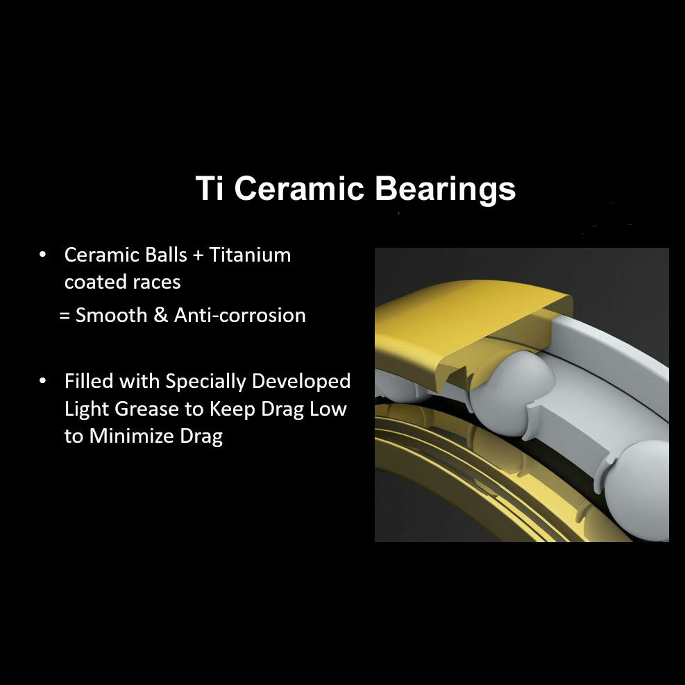 OMNI Racer Worlds Lightest TiN Titanium Ceramic Bearing 608 608ZZ 608RS 8x22x7mm