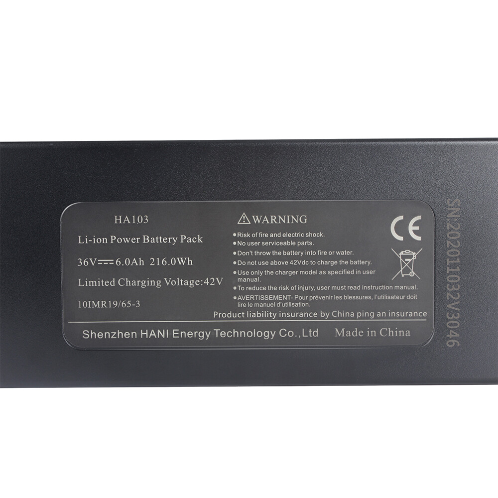 For DYU Jetson Bolt Pro Replacement Electric Bicycle Battery 36V 6AH Li Battery