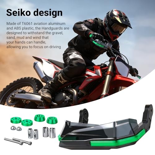 Dirt Bike Handguards, Aperture 0.66-0.83″ Motorcycle Handlebars Guards Green