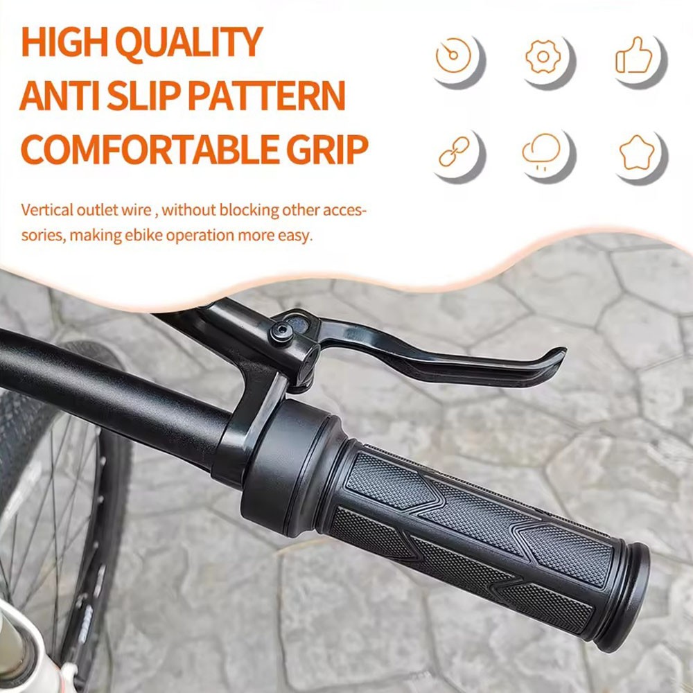 12V/24V/36V/48V/60V/72V E-bike 1921X Full Twist Throttle Handle Grips SM/WP
