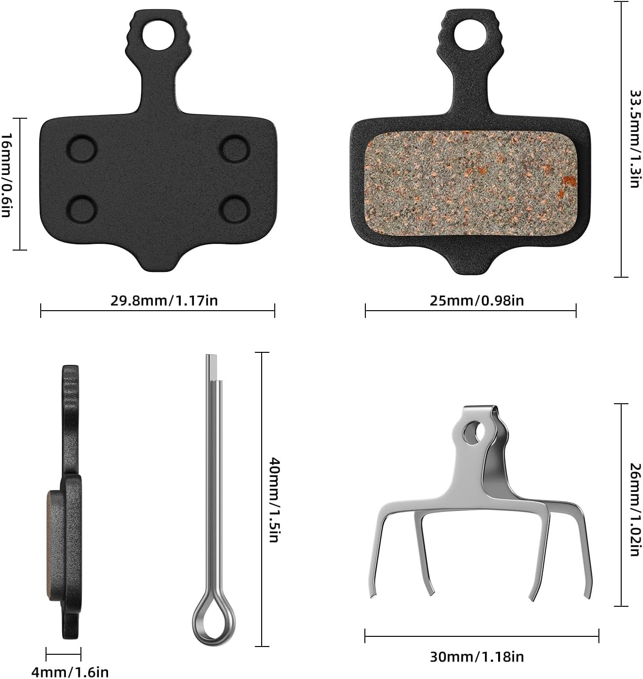 2PCS ‌Lectric XP Brake Pads – Front & Rear Disc Brake Pads for XP Trike/Xpeak/Xp