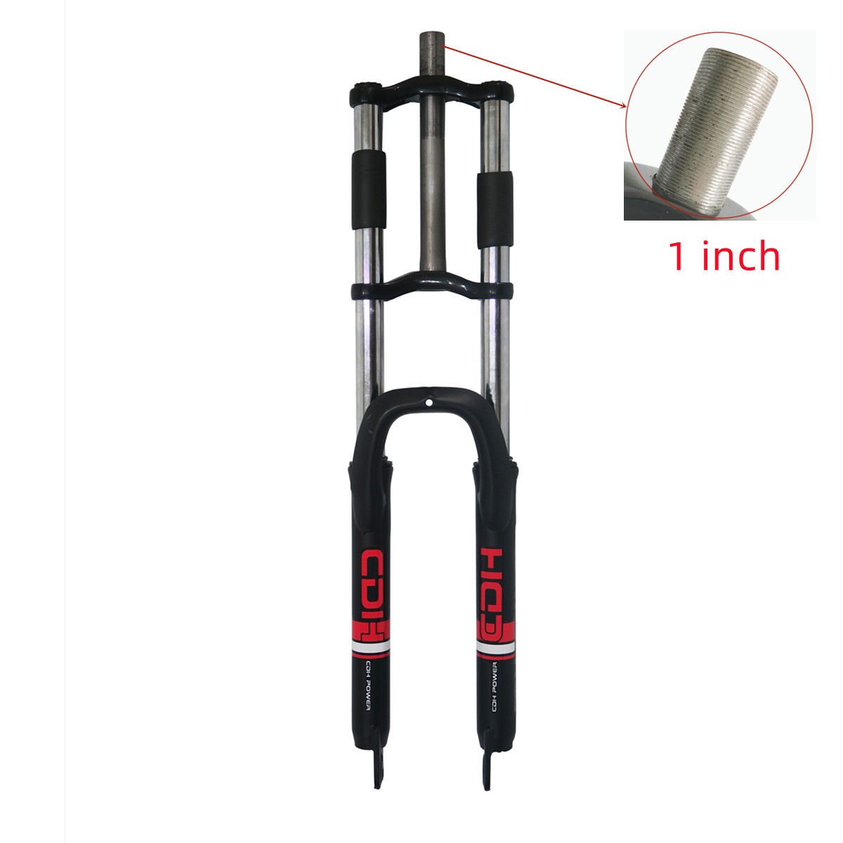 26″ Triple Tree Suspension Fork Double Shoulder 1″ Threaded Bicycle Front Fork
