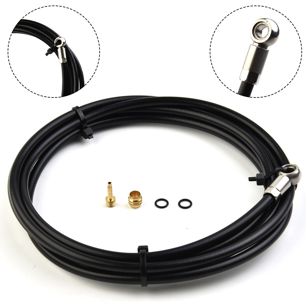 2m Fit Magura-Mt4/mt5/mt6/mt7/mt8 & Mt Trail Rubber Black Bike Brake Hose Set