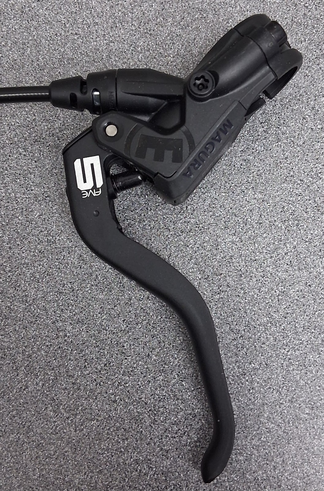 Magura MT5 Disc Brake and Lever – Front or Rear, Hydraulic, Post Mount, Black