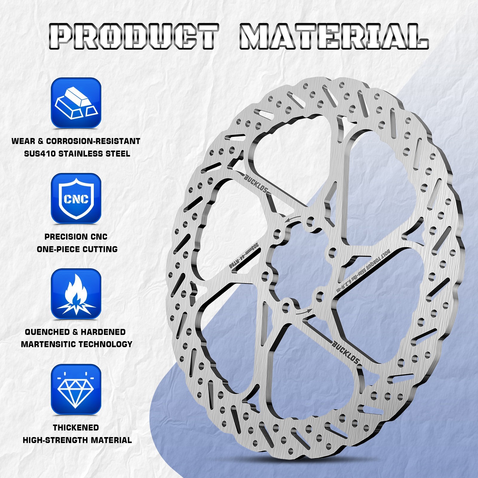 MTB Bicycle Brake Disc Rotors 140/160/180/203mm Front Rear Rotor Hydraulic US