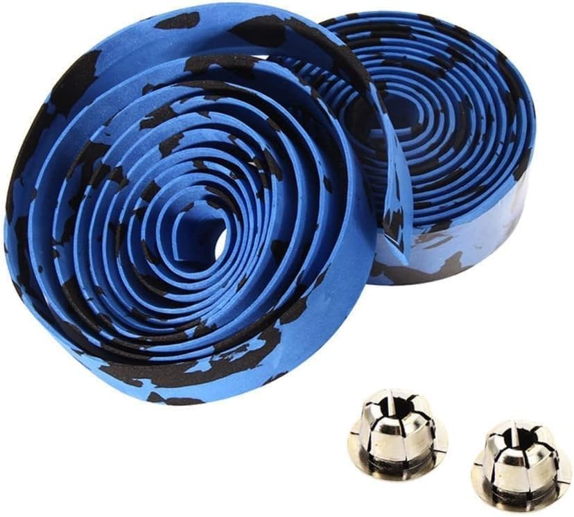2 Rolls Bike Handlebar Tape Cycling Bar Wrap With Plugs Bicycle Grip Tape
