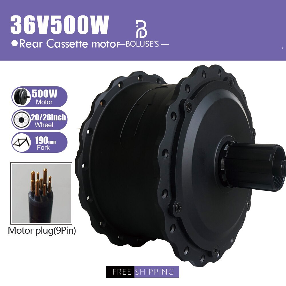 Snow Electric Bike 36V 48V 500W Front Rear Brushless Motor for 20 26inch 4.0Tire