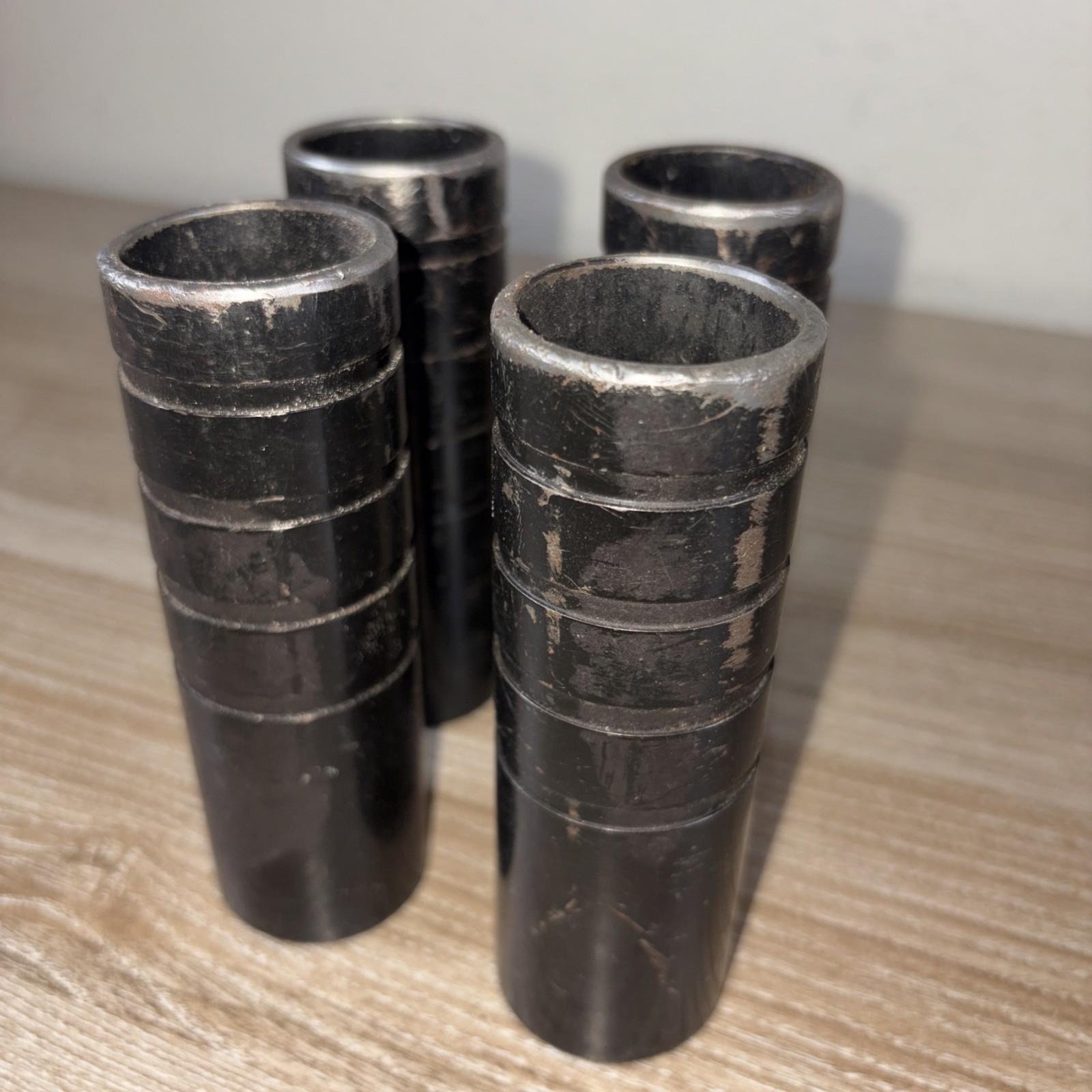 Vintage Bmx Unthreaded Pegs 3/8 Axle 4 1/2″ Lot Of 4 Unbranded