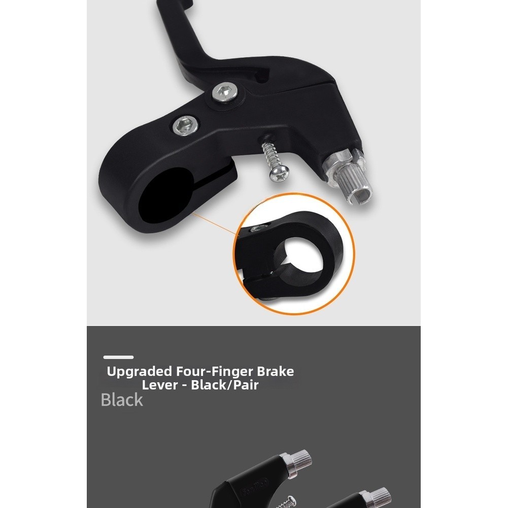 Childrens for Mountain Bike Brake Lever 4 Finger Short Reach 3cm PP Plastic