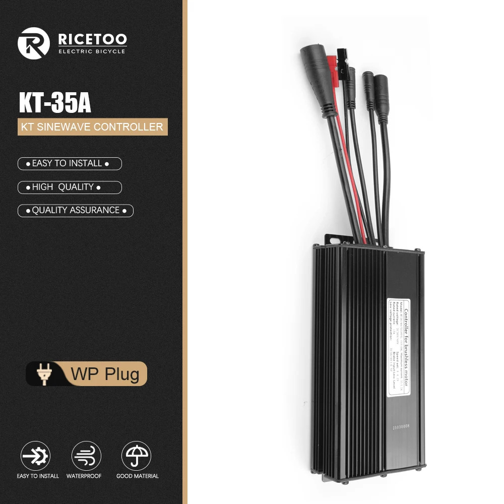 KUNTENG 35A 36-52V Sine Wave Controller 1000-1500W Brushless Motor KT Display