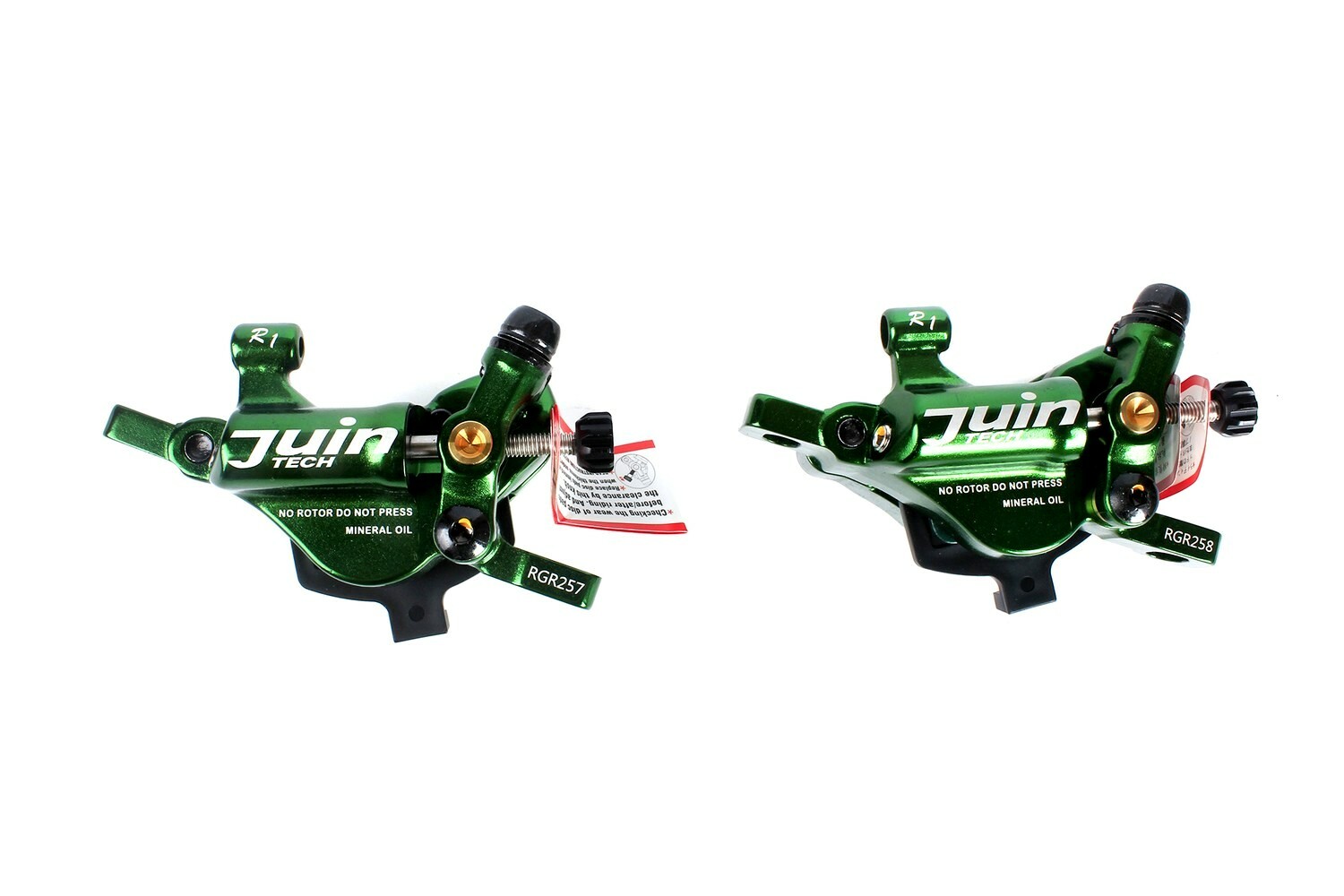 Juin Tech R1 Road Cyclocross Gravel Bike Hydraulic Disc Brake Set Green