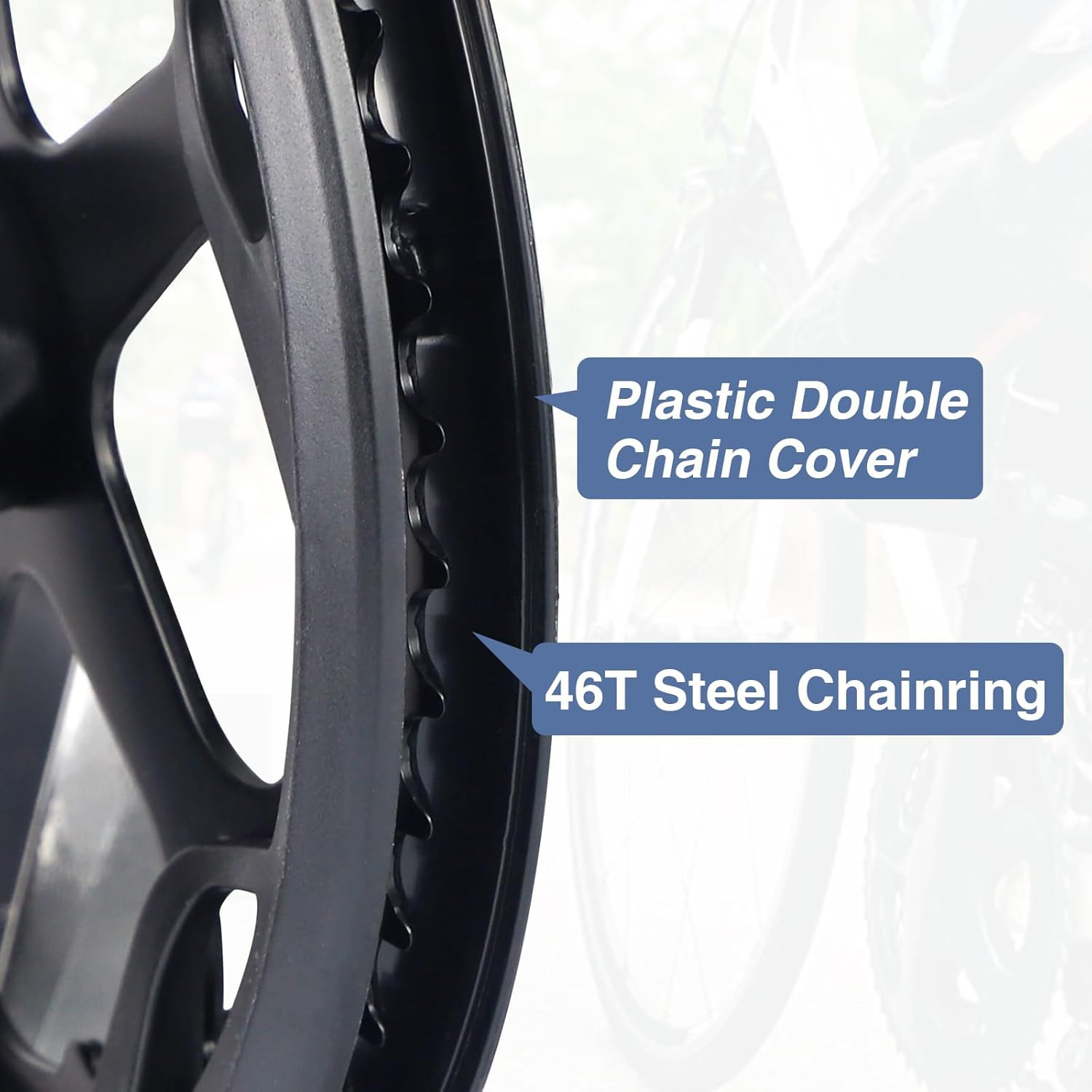 Prowheel E Bike/ Bike Crankset 1 Piece/Single 46T/ 48T/ 52T Steel Chainring with