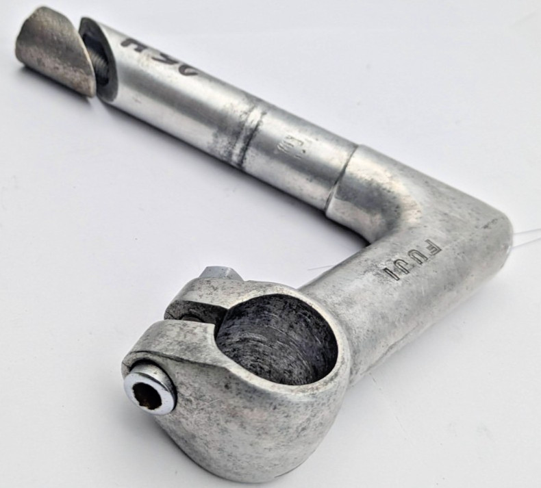 NITTO FUJI QUILL STEM JAPAN 22.2 25.4MM CLAMP 100MM ALUMINUM SILVER