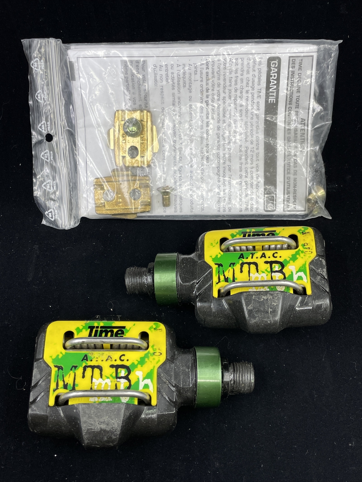 RARE TIME for BIANCHI Limited Edition GREEN ATAC Off-Road Pedals MTB EXCELLENT!