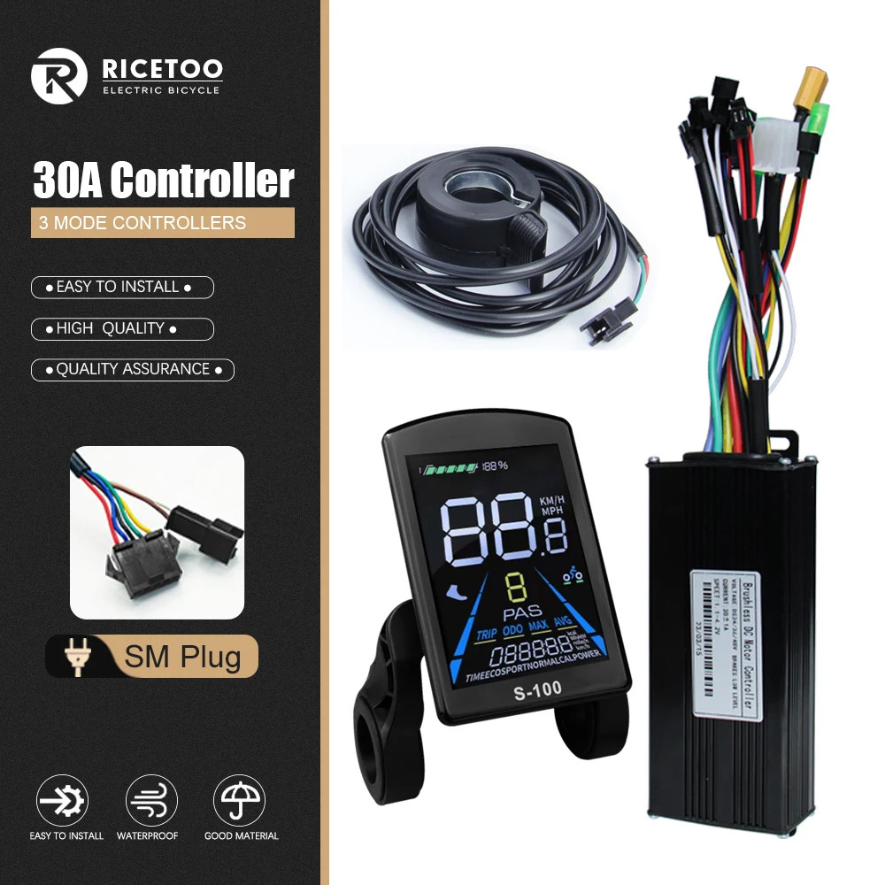 Ebike 3 Mode Controller Sine Wave Controlle 17A 26A 30A 40A with Display
