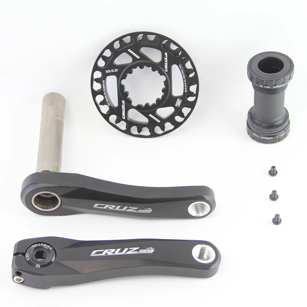 89/98/110/127/140/150mm Aluminum Alloy MTB Child Bike Crankset Single Chainwheel