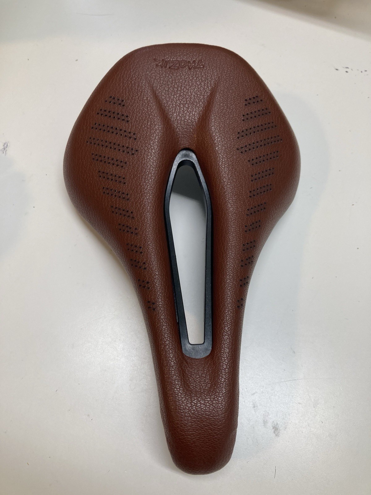 Brown leather saddle 160mm x 250mm road gravel mountain bike seat power short