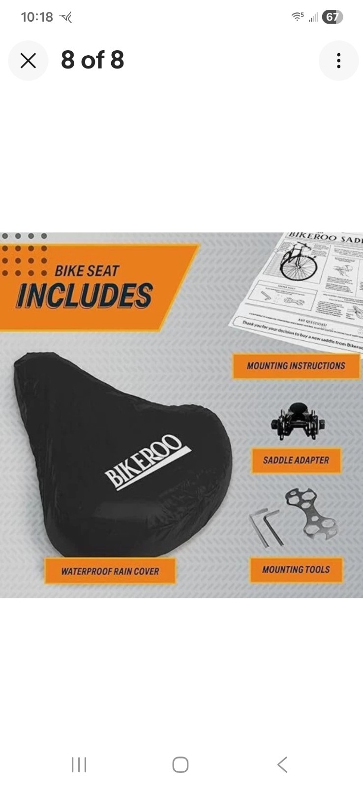 Bikeroo Wide Cruiser Saddle-Comfort Seat-Steel Spring Suspension-Memory Foam