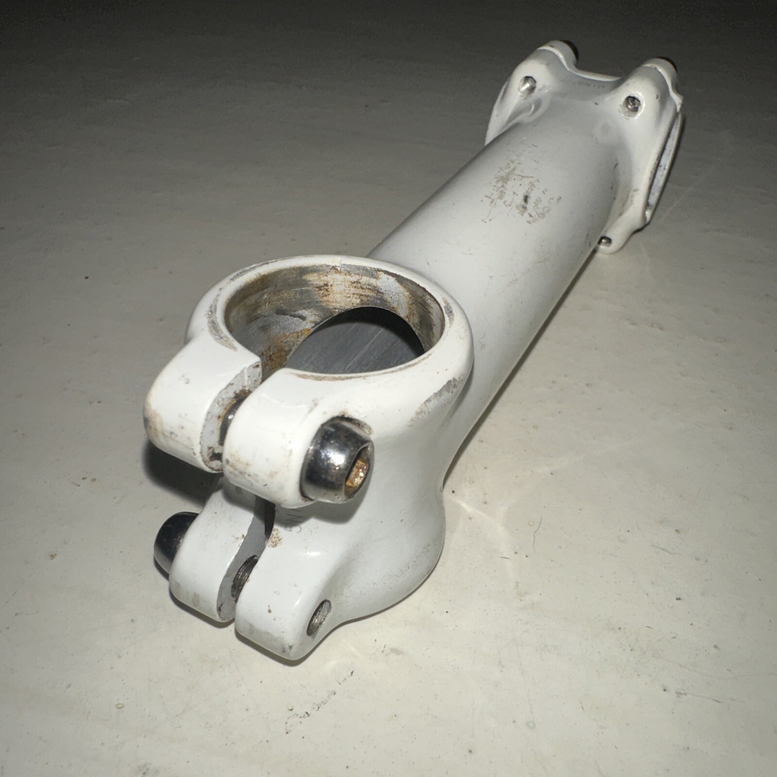 Flat White Bicycle Stem +/- 5 degrees 120 mm 1-1/8 in 25.4 mm Alloy MTB Road