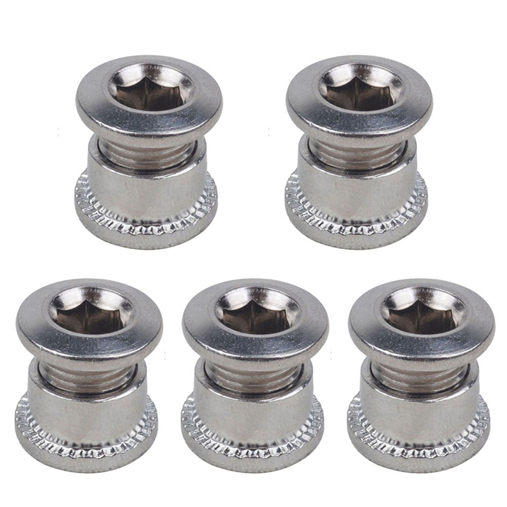 Bike Chainring Bolt Set 5 Pair Crank Bolts and Nuts for Secure Attachment