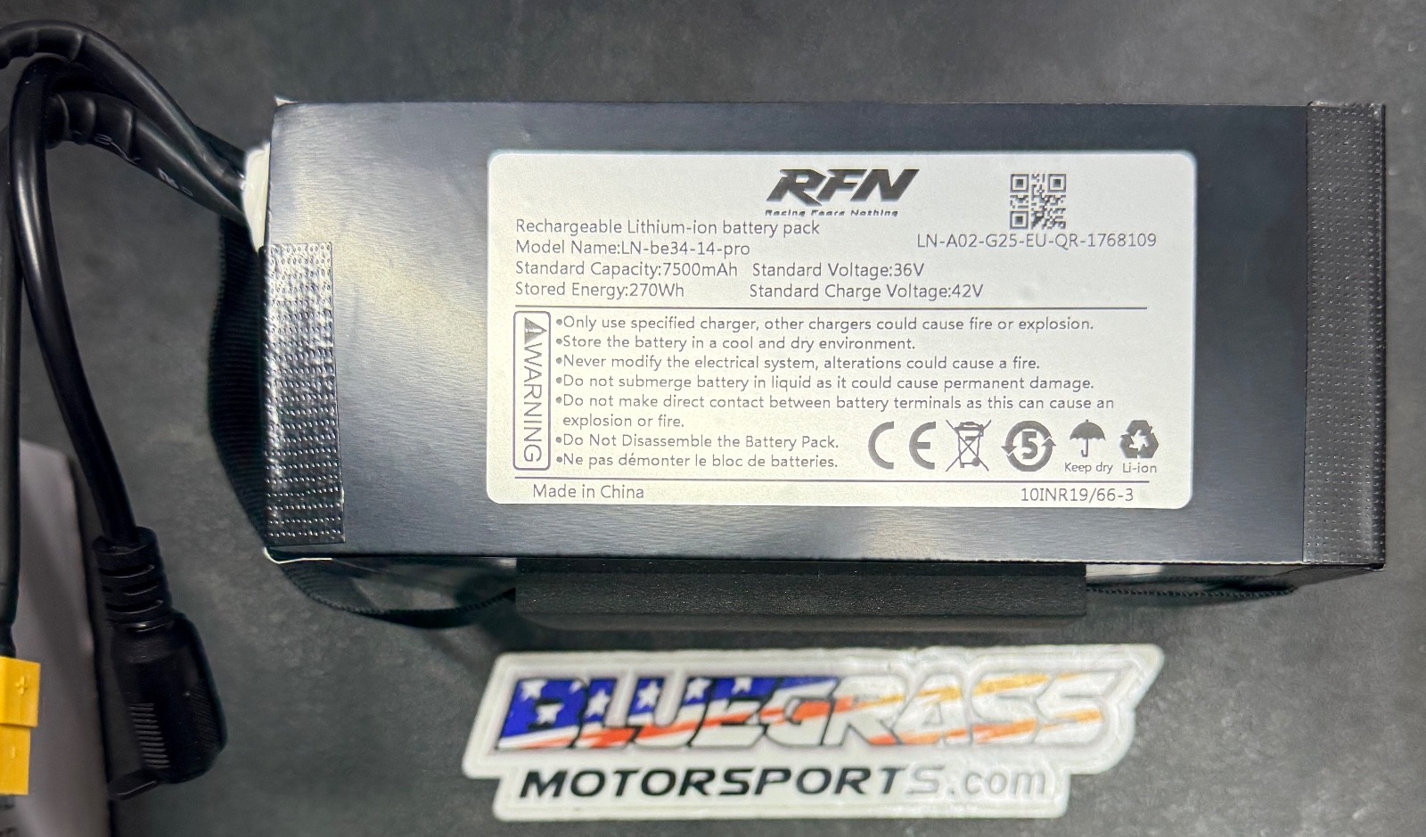 RFN WARRIOR BATTERY 36V 7.5AH SX E-500 315013206001