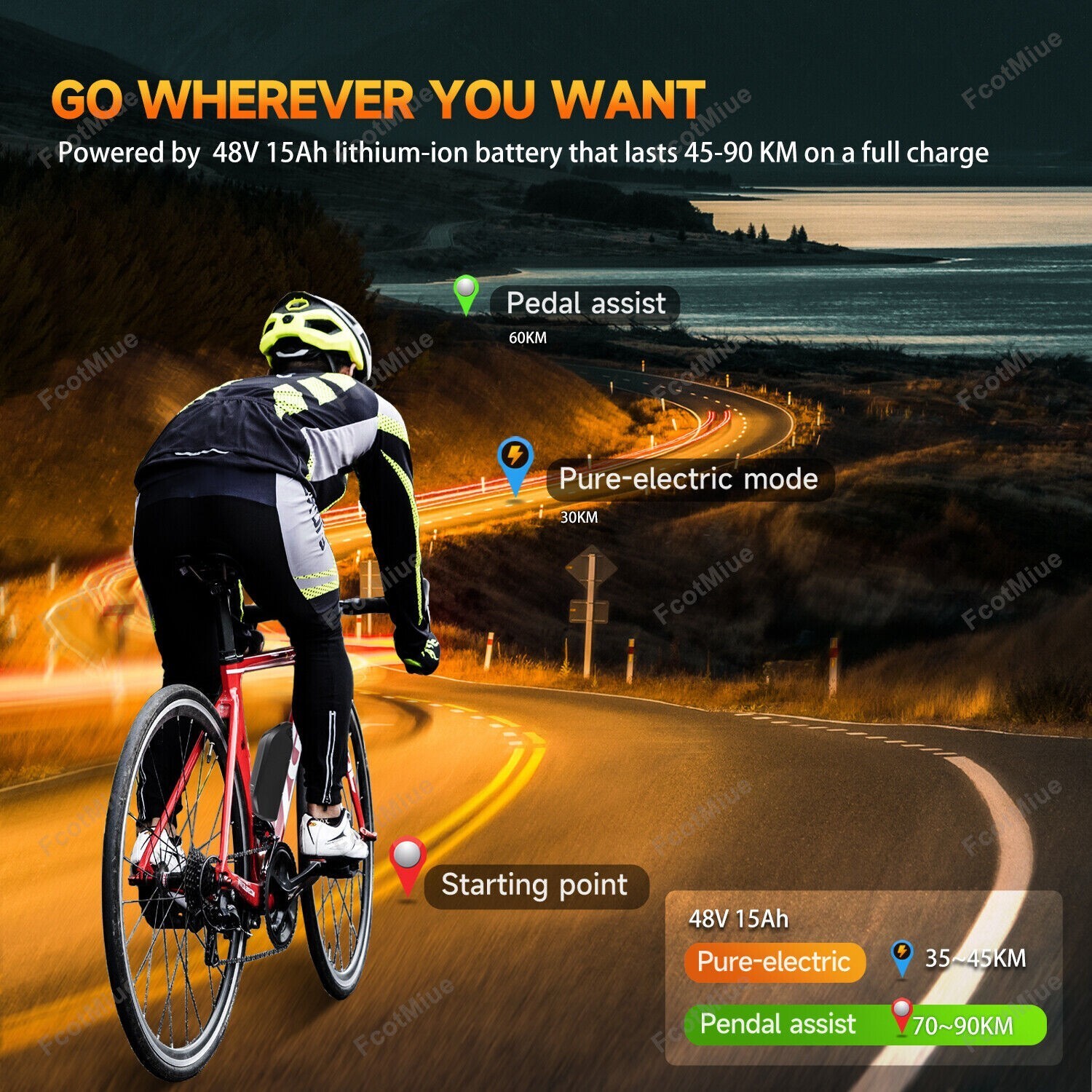 36V 48V 52V 10Ah 15Ah 20Ah Hailong Lithium Ebike Battery For Electric Bike Motor
