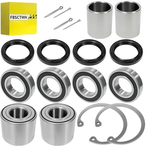 Front & Rear Wheel Bearing with Oil Seal & Spacer Kit fit for Mule 2510 3000