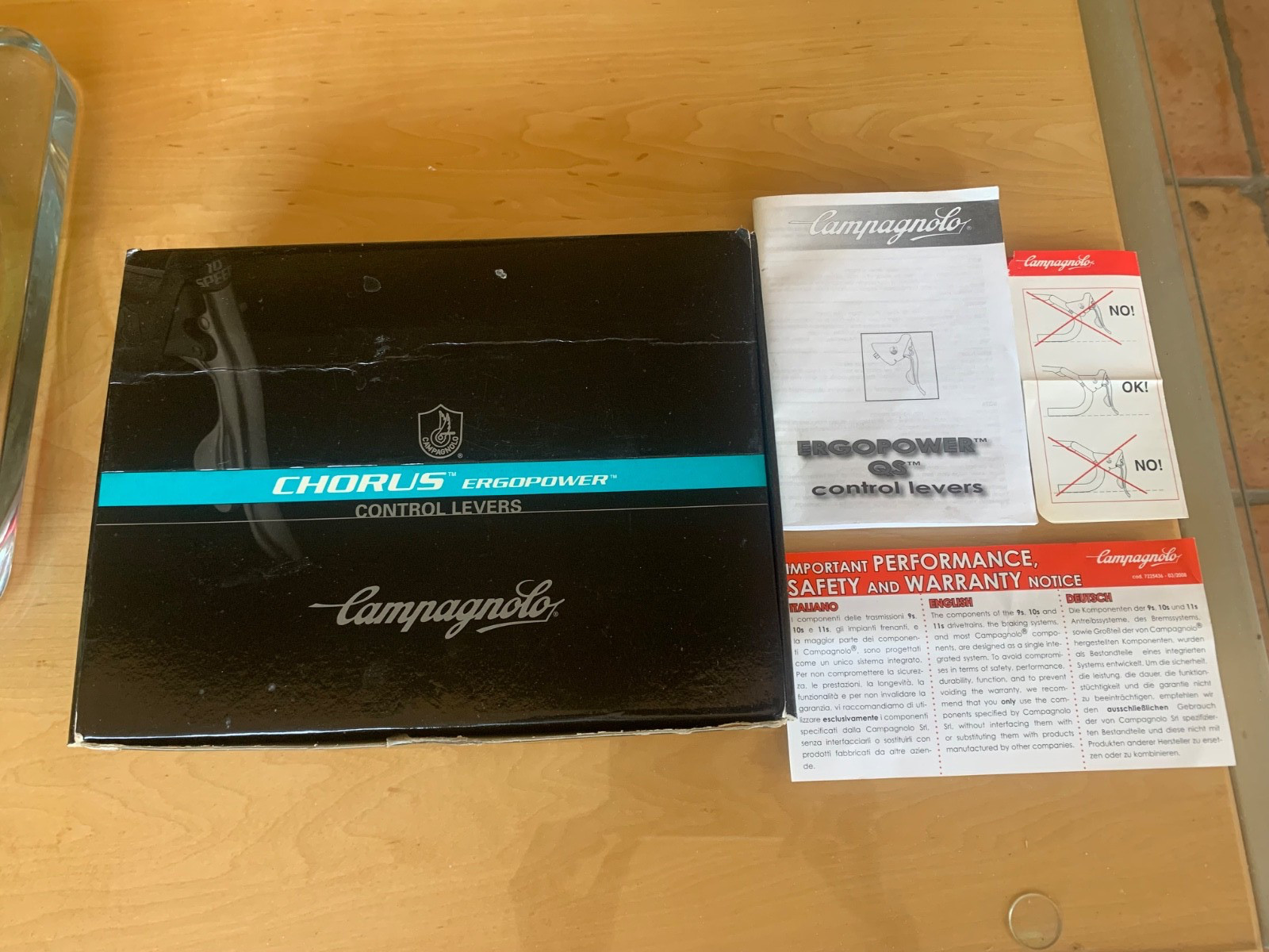 NOS RARE Campagnolo QS MICRON ULTRA Chorus 10 Speed Carbon Ergo Brake Shifters