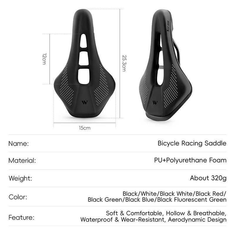 WEST BIKING Bicycle Saddle Cushion Steel Rail Leather Cycling Bike Saddle Green