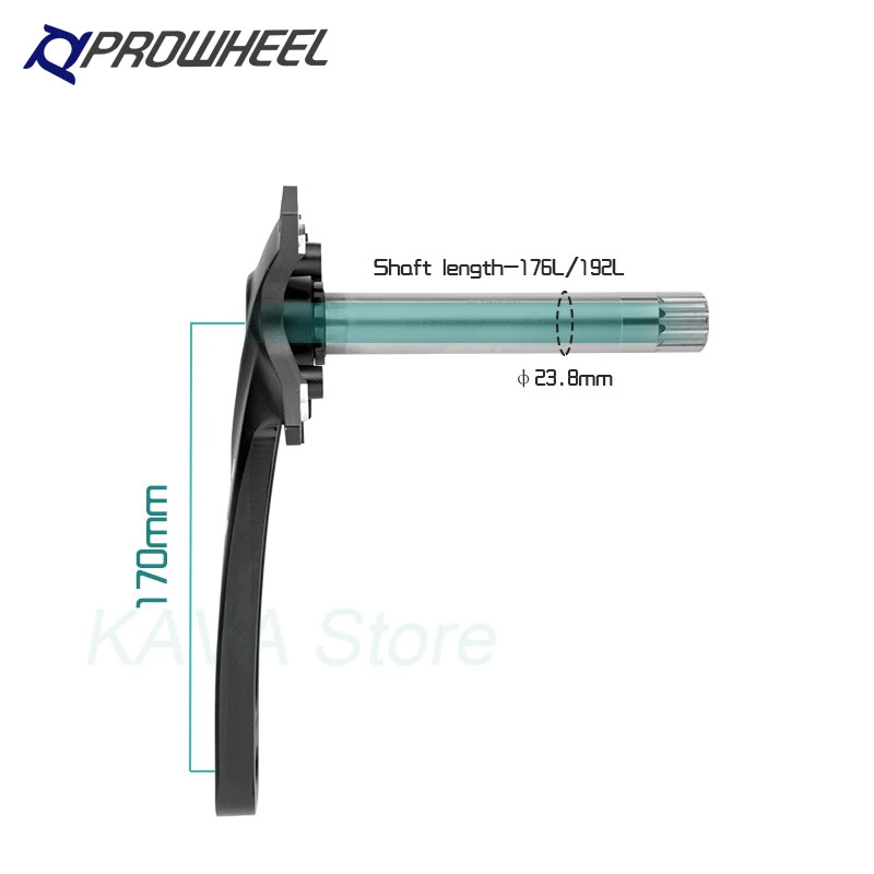 Snow Fat bike Crankset bicyle Crank Arm 104BCD Shaft 176/192mm Bottom Bracket