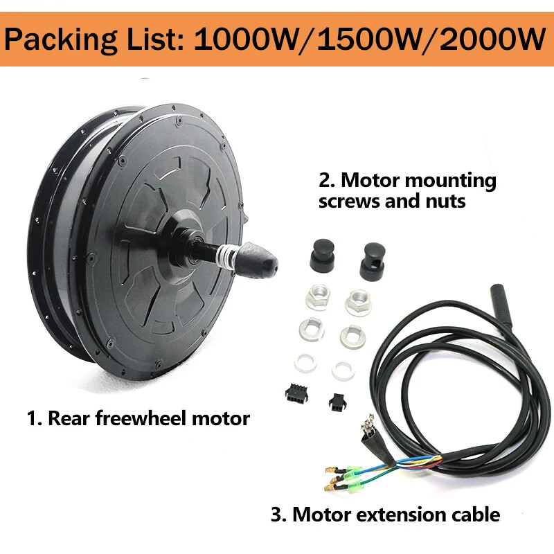250W 350W 500W MTB Electric Bicycle Front Rear Hub Motor Waterproof 9 Pins Plug