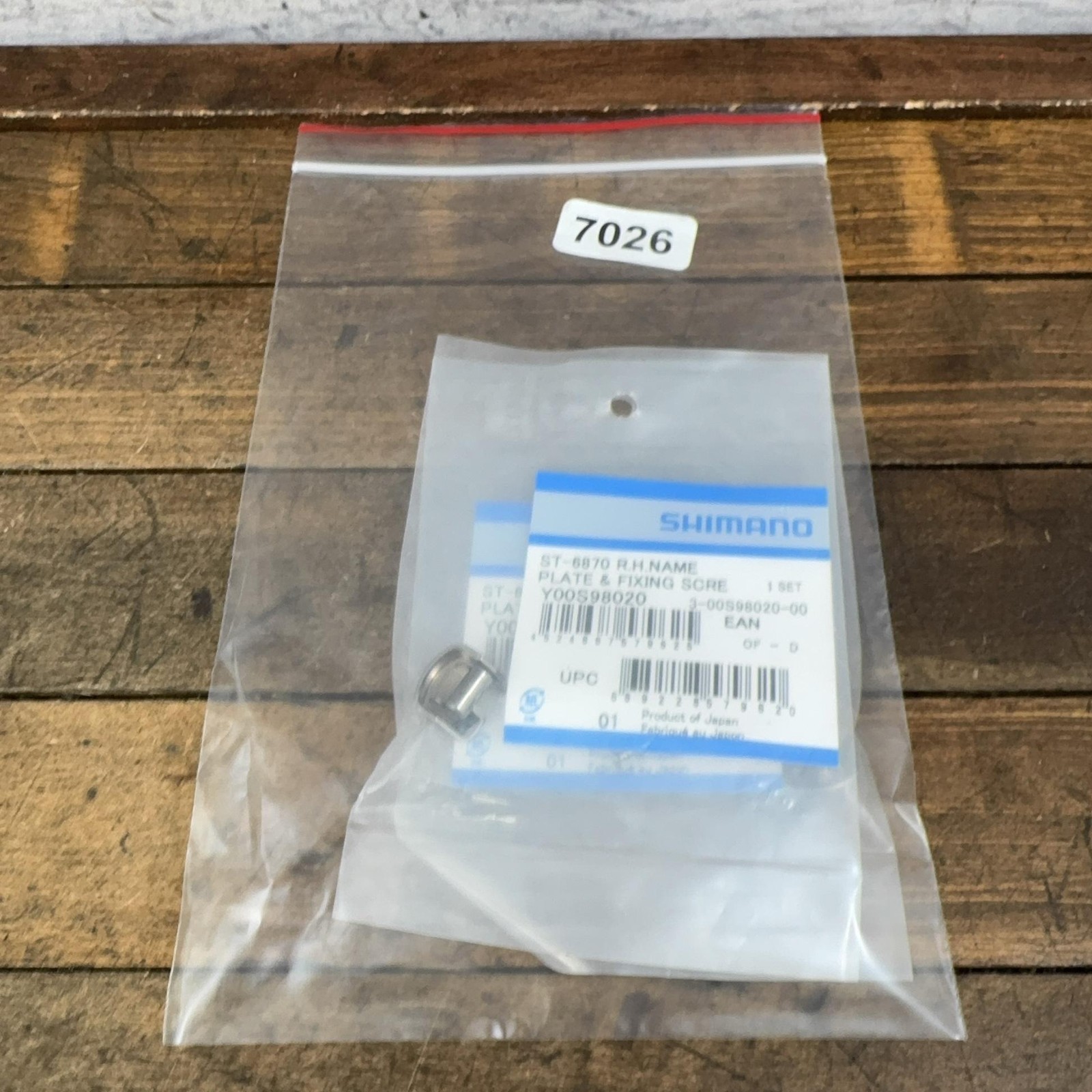 Shimano ST-6870 Shifter Name Plate Parts Y00S98020 25g Silver Road Bike