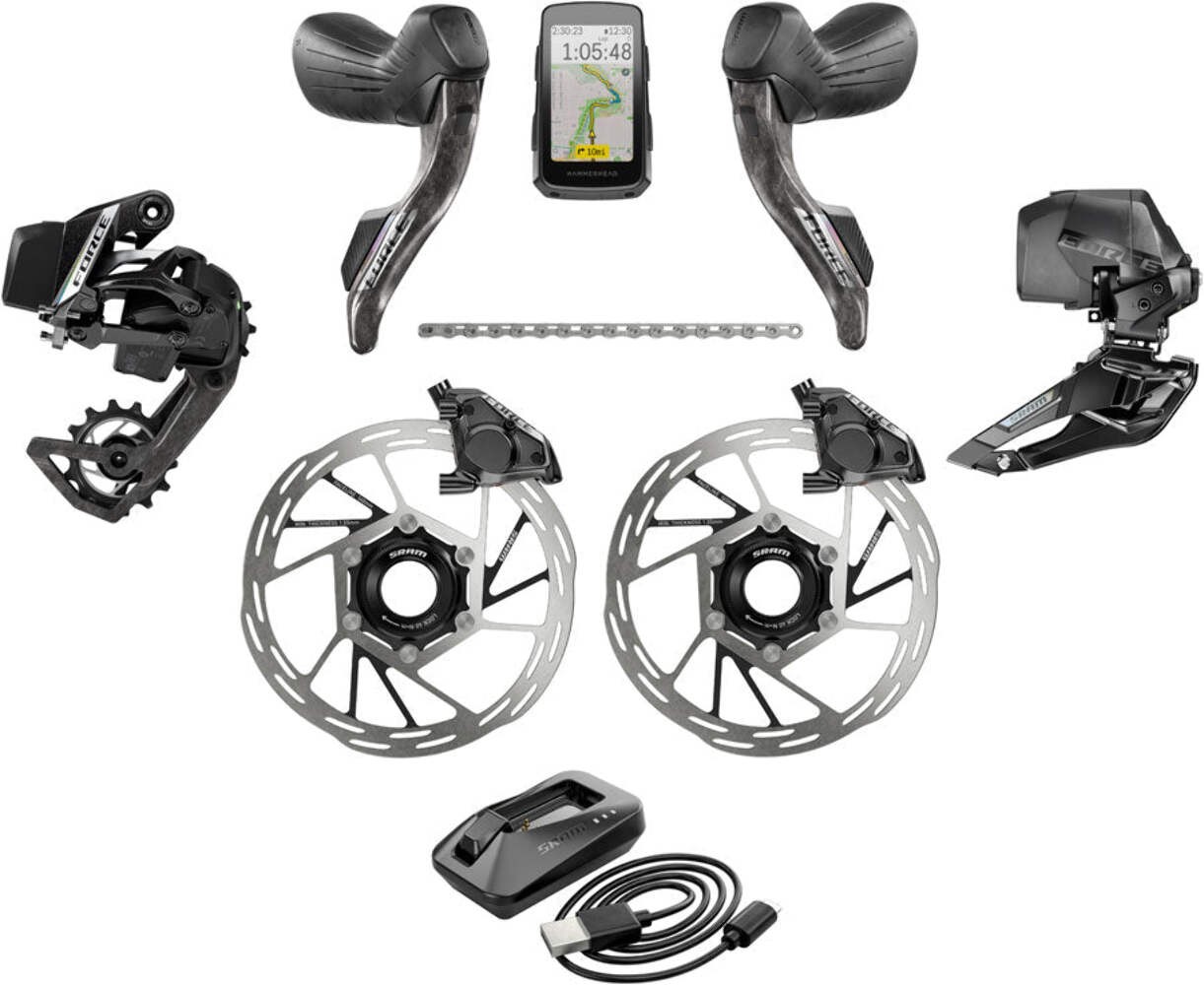 SRAM Force eTap AXS Road Groupset – 2×12-Speed HRD Shift/Brake Levers FM Caliper
