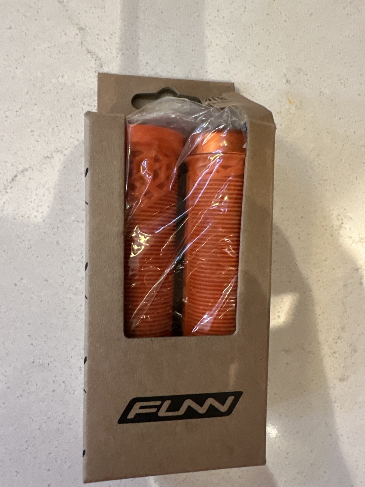 Funn Hilt Jr Mountain Bike Grips with Single Lock On Clamp, Lightweight ORANGE