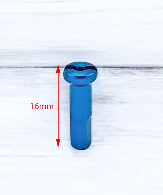 ALTALINE BICYCLE ALLOY SPOKE NIPPLES/16MM 14G BLUE (CUSTOM AMOUNT).