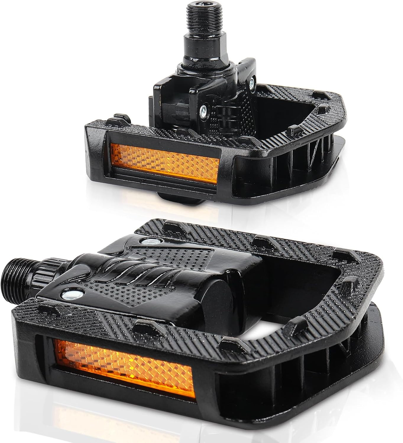 Folding Bike Pedals, Mountain Bike Pedals CNC Aluminum Bicycle Flat Pedals, 9/16