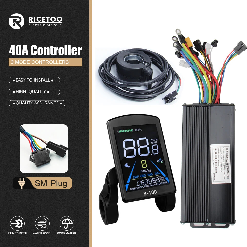 E-bike 3 Mode Controller Sine Wave Controlle 17A 26A 30A 40A with LCD Display