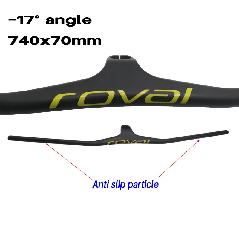 28.6mm -17 Degree Carbon Mountain Bike Integrated Handlebar with Stem 660-800mm