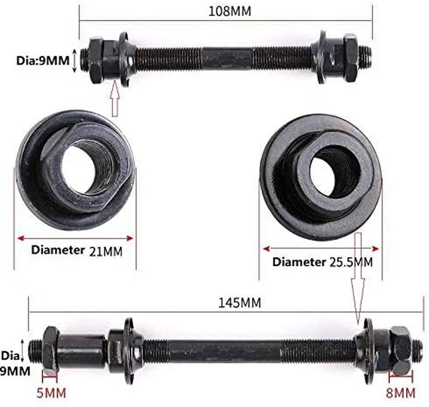 MTB Quick Release Bicycle Hub, Road Mountain Bike Front & Rear Axle Hollow Shaft