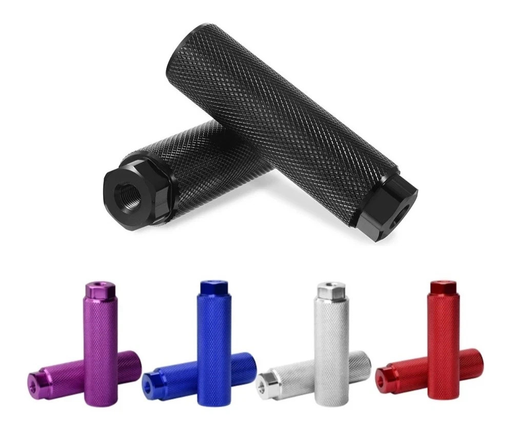 Aluminum BMX Bike Pegs Anti Slip Foot Rest Axle Stunt Pegs 3/8 Inch Bicycle Pair