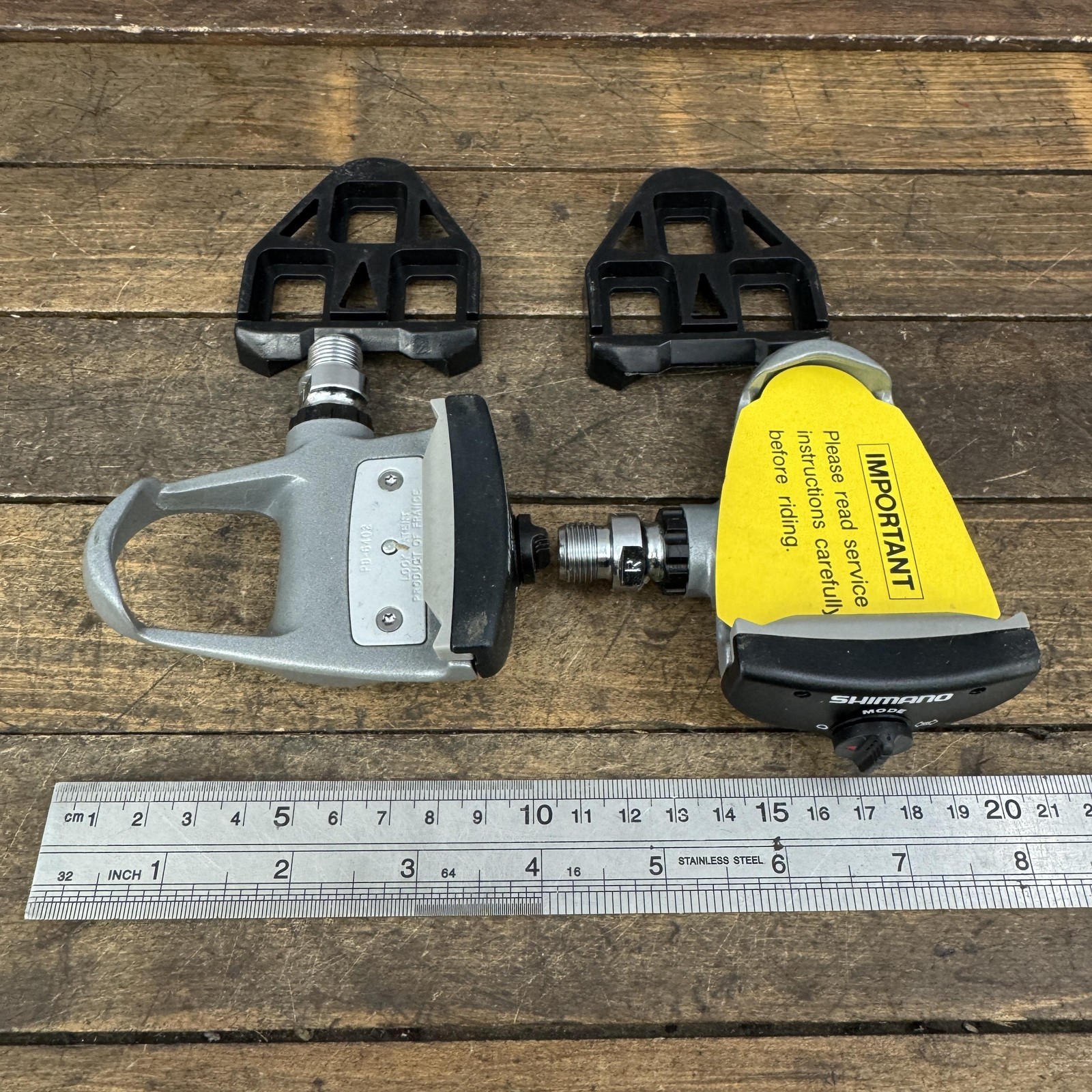 Vintage Shimano PD-6402 Clipless Pedals 600 Ultegra Road Bike 9/16 Cleats 585g