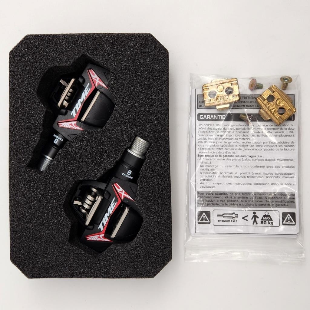 Time ATAC XC8 Carbon MTB Pedals w/ Cleats Black OPEN PACKAGE