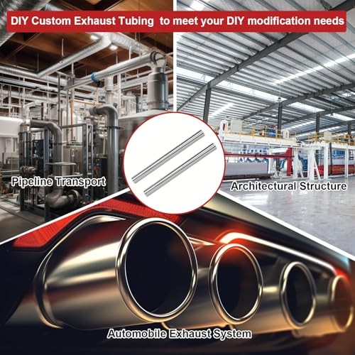 4 Inch Universal Straight Exhaust Pipe DIY Custom Mandrel Tube Pipe,4” OD