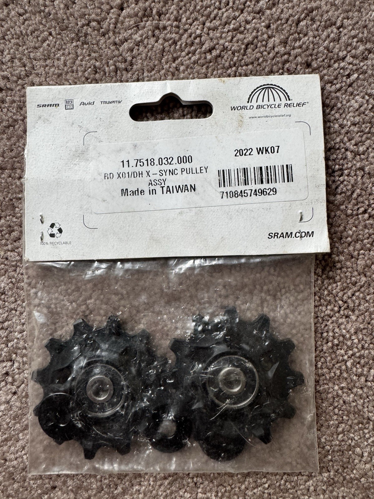 SRAM X01/XX1 Rear Derailleur Pulley Set Jockey Wheels NOS Eagle 11/12 Speed