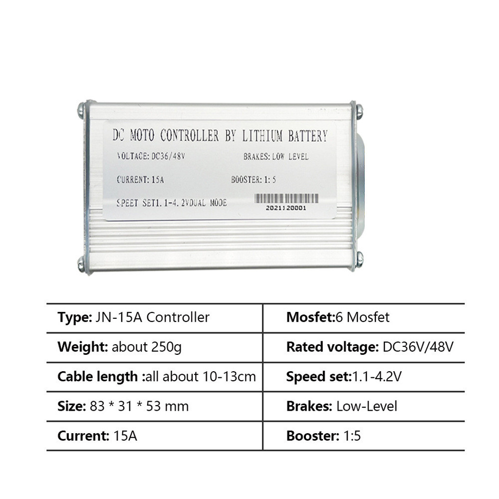 E-bike 36V 48V 6 FET 15A 250W Brushless Motor JN Controller For Electric Bicyc .