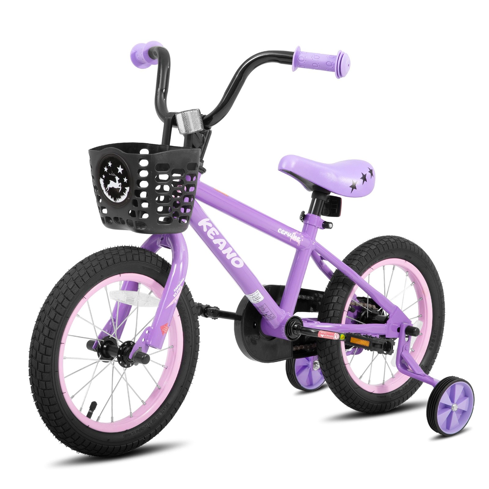 Keano Cervine 14 Inch Kids Bike For Girls Ages 3-5 Years Toddler Bikes Training