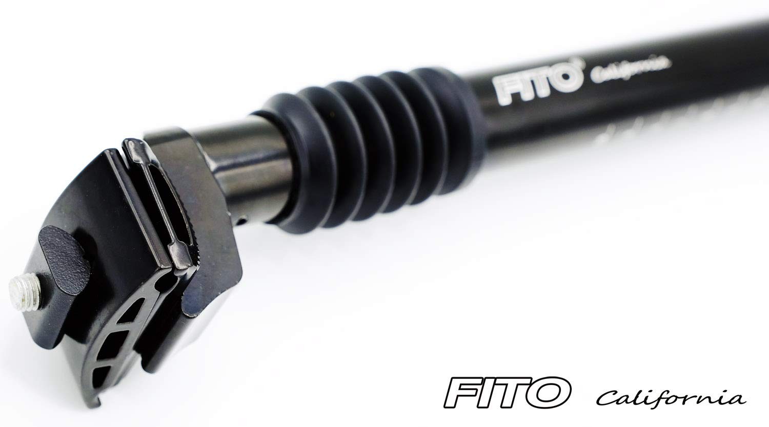 Seat Post – Fito 27.2 x 350mm Bicycle Suspension Seatpost with Clamp – Black