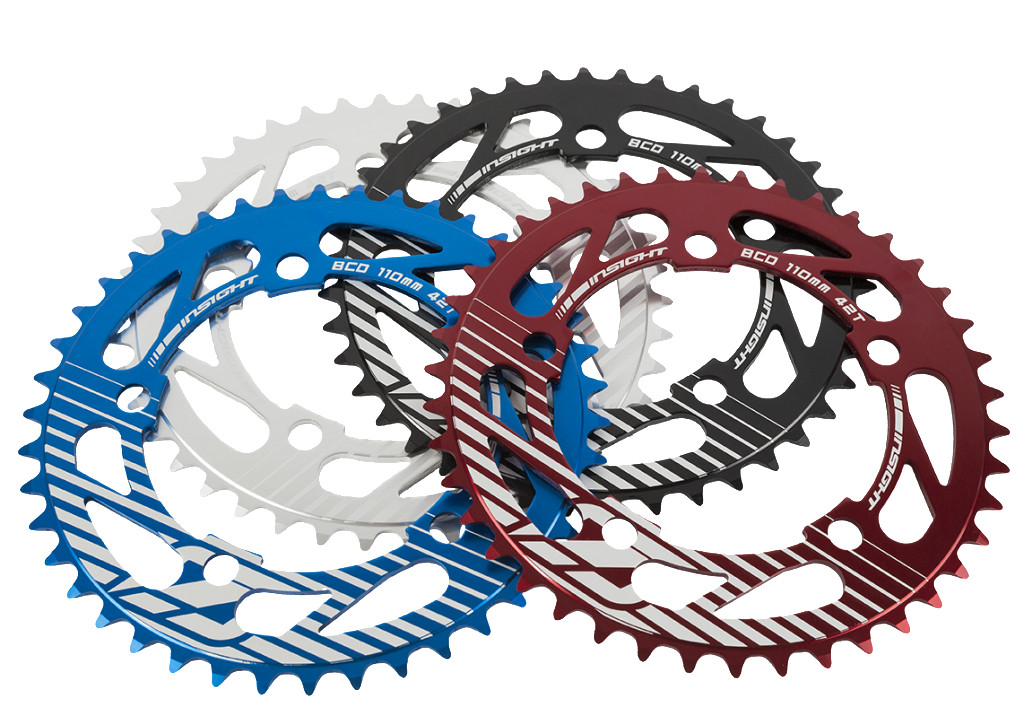 INSIGHT BMX 5 BOLT CHAINRING 110MM red/black/blue/silver